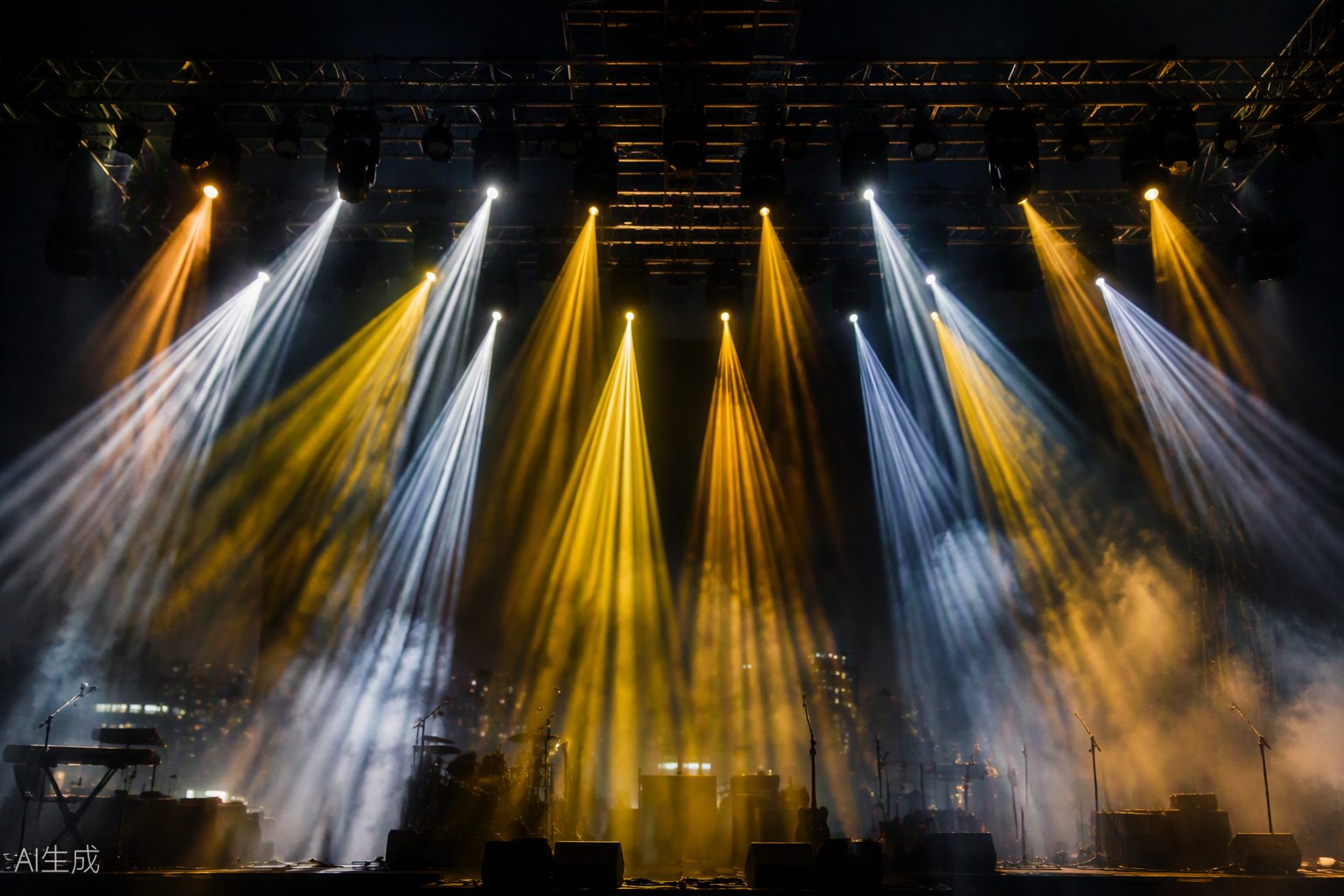 Moving head stage lighting rental for a concert stage in Bangkok, Thailand
